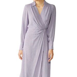 Equipment Purple Checkered Women's Wrap dress